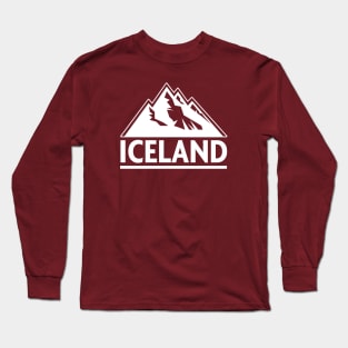 Iceland Mountain T-shirt Long Sleeve T-Shirt